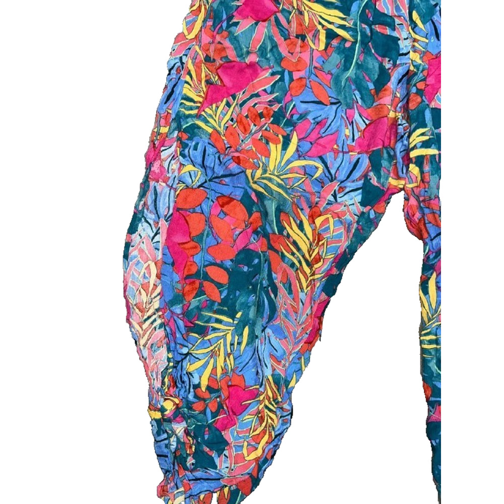 Kona Sol Women’s Multi Color Tropical beach Print Pants Large A005630 - Picture 2 of 8